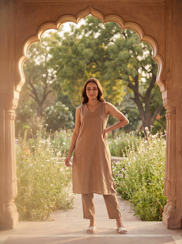Beige Abhish Kurta Set