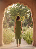 Load image into Gallery viewer, Olive Abhish Kurta Set
