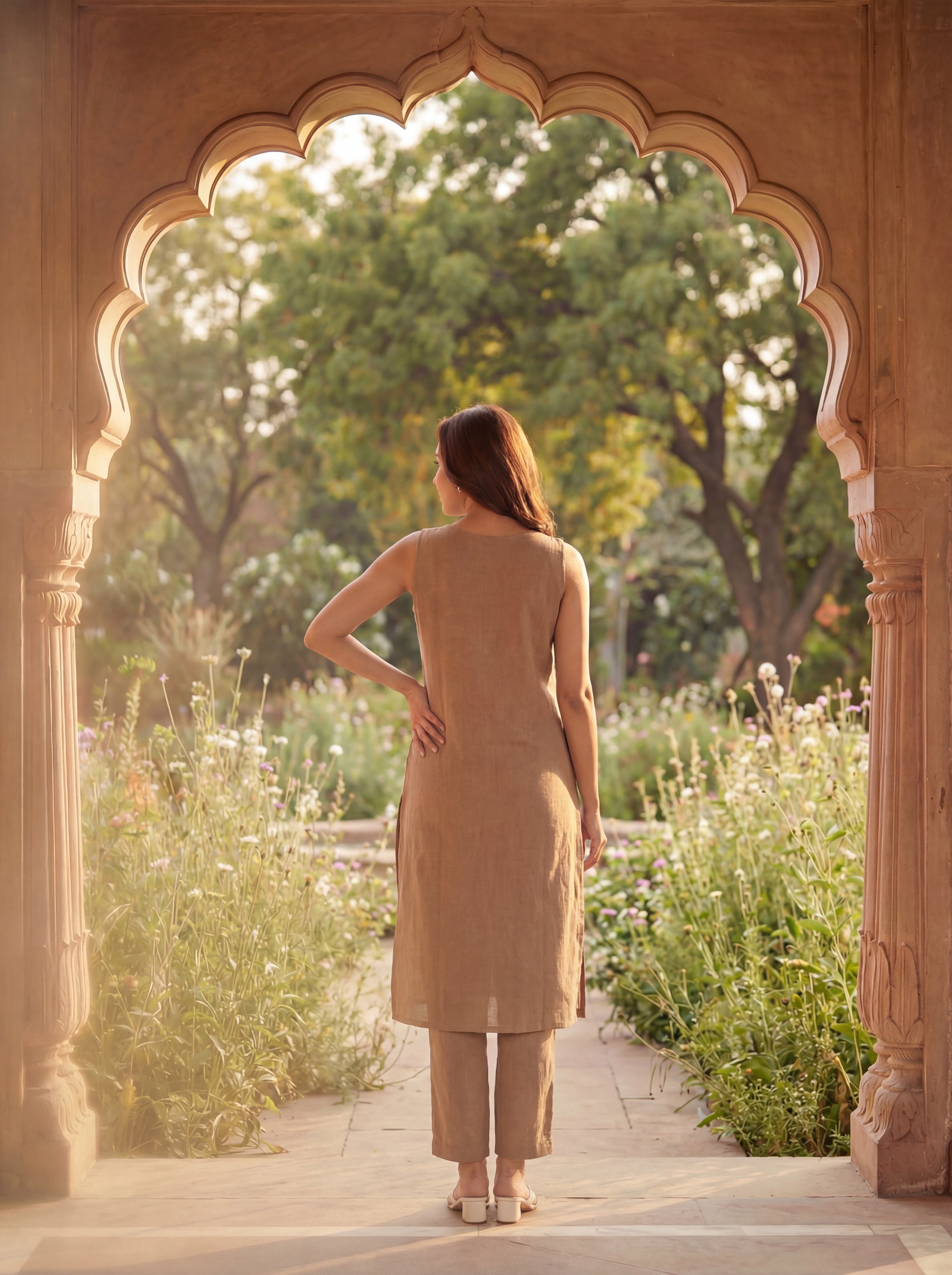 Beige Abhish Kurta Set