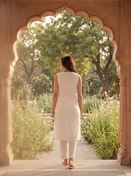 White Abhish Kurta Set