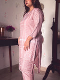 Load image into Gallery viewer, Tina Dusty Rose Pearl-Embroidered Kurta Set

