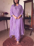 Load image into Gallery viewer, Nisha Lilac Pearl-Embroidered Kurta Set
