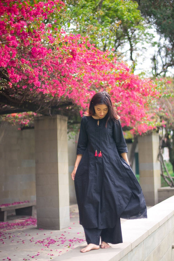 Black Khwabeeda Set Indian Sets Angrakhaa.com 